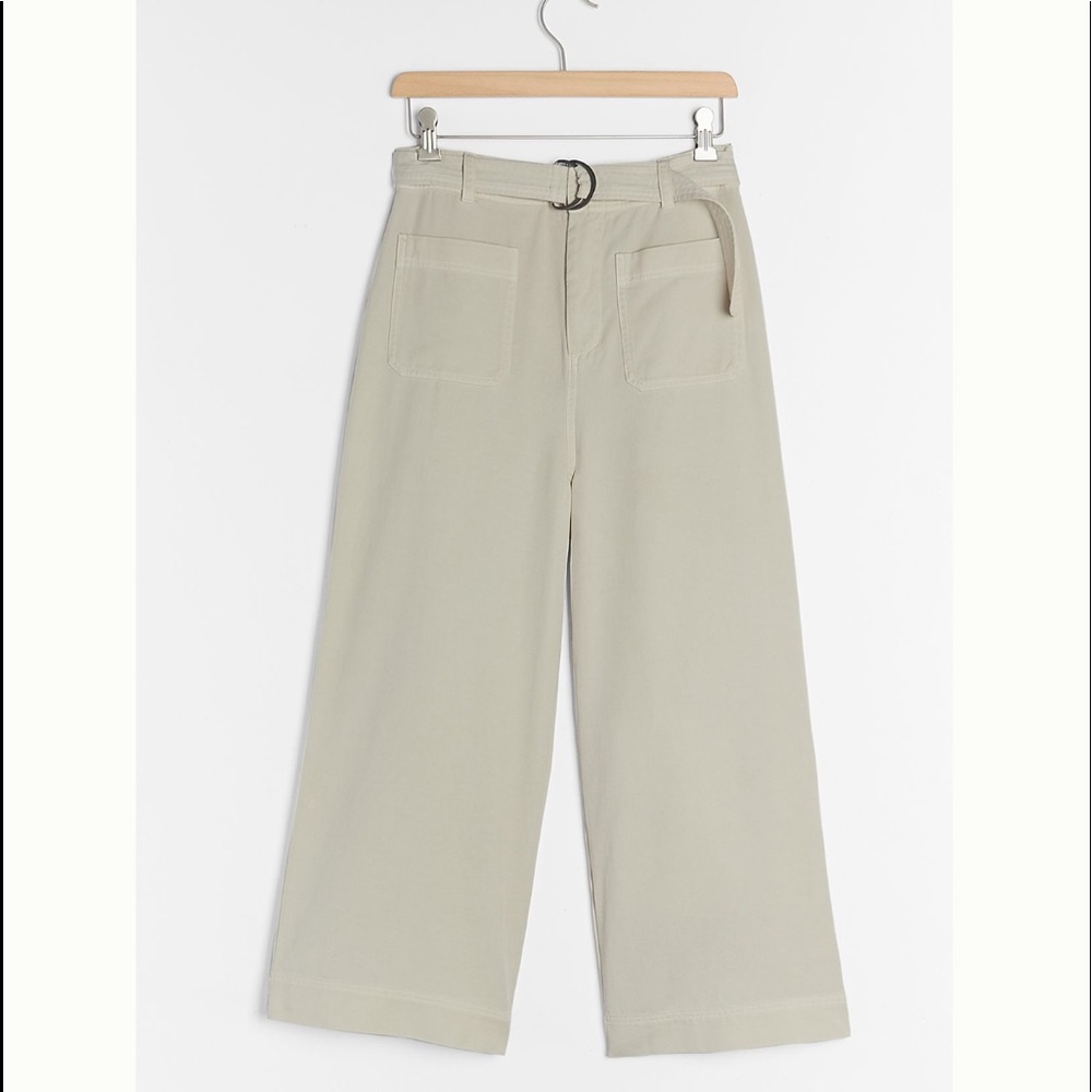 Anthropologie | CLOTH STONE BELTED WIDE-LEG PANTS